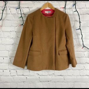 Boden Camel Colored Wool Jacket Coat 8